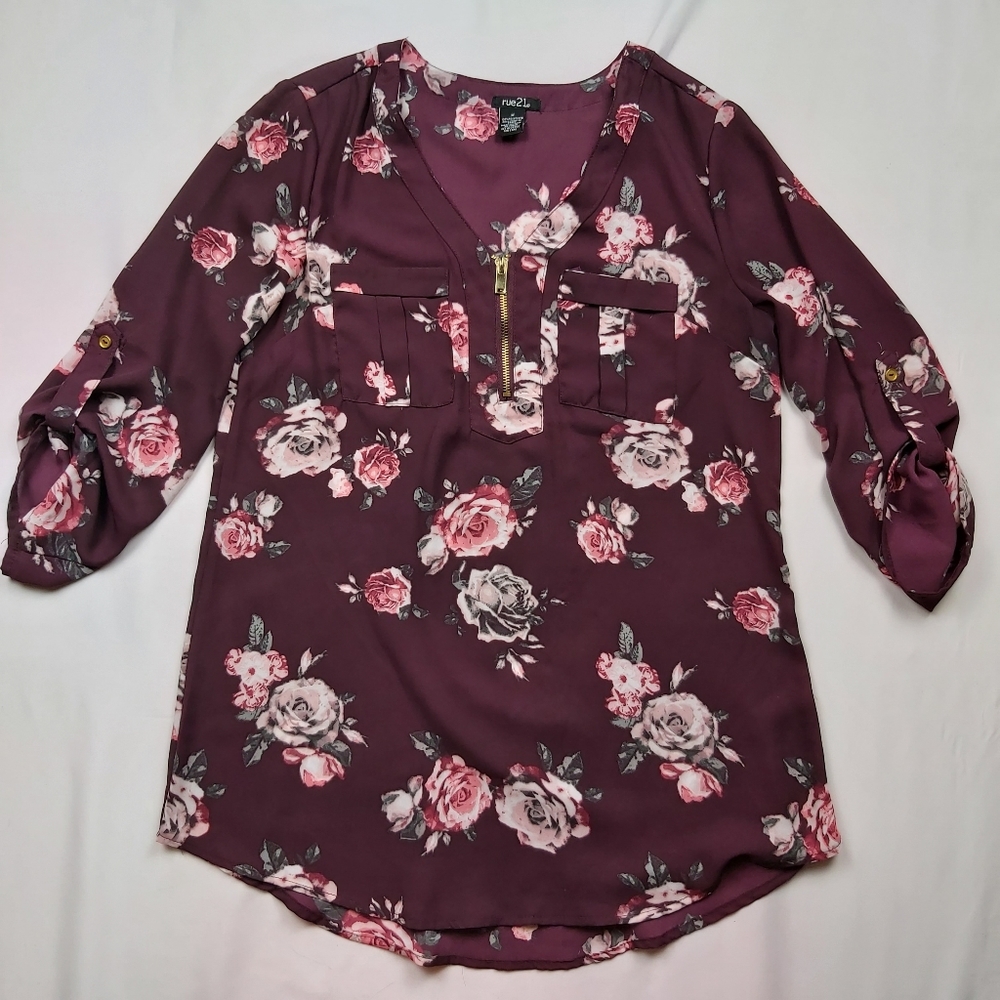rue21 Floral Blouse / Dress Top